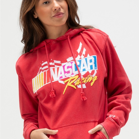 Nascar Tops Tillys Nascar Womens Red Racing Hoodie Size Large